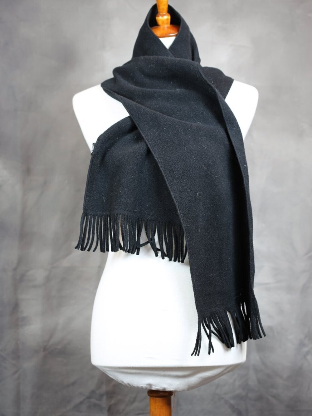 Preston & York Classic Black Fringe Scarf